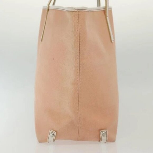BURBERRY Blue Label Tote Bag Canvas Pink Silver Auth ti3364 - Picture 5 of 14